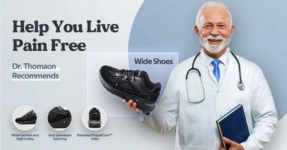 FitVille Men's Extra Wide Orthopedic Walking Shoes, Arch Support Lightweight Non Slip Running Sneakers, Pain Relief Footwear for Flat Feet, Plantar Fasciitis & Severe Heel Pain