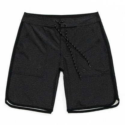 Black Men's Shorts Surf Swim Diving Stretch Water Sport Beach Boardshorts Quick drying Waterproof Breathable Male Swim Trunks