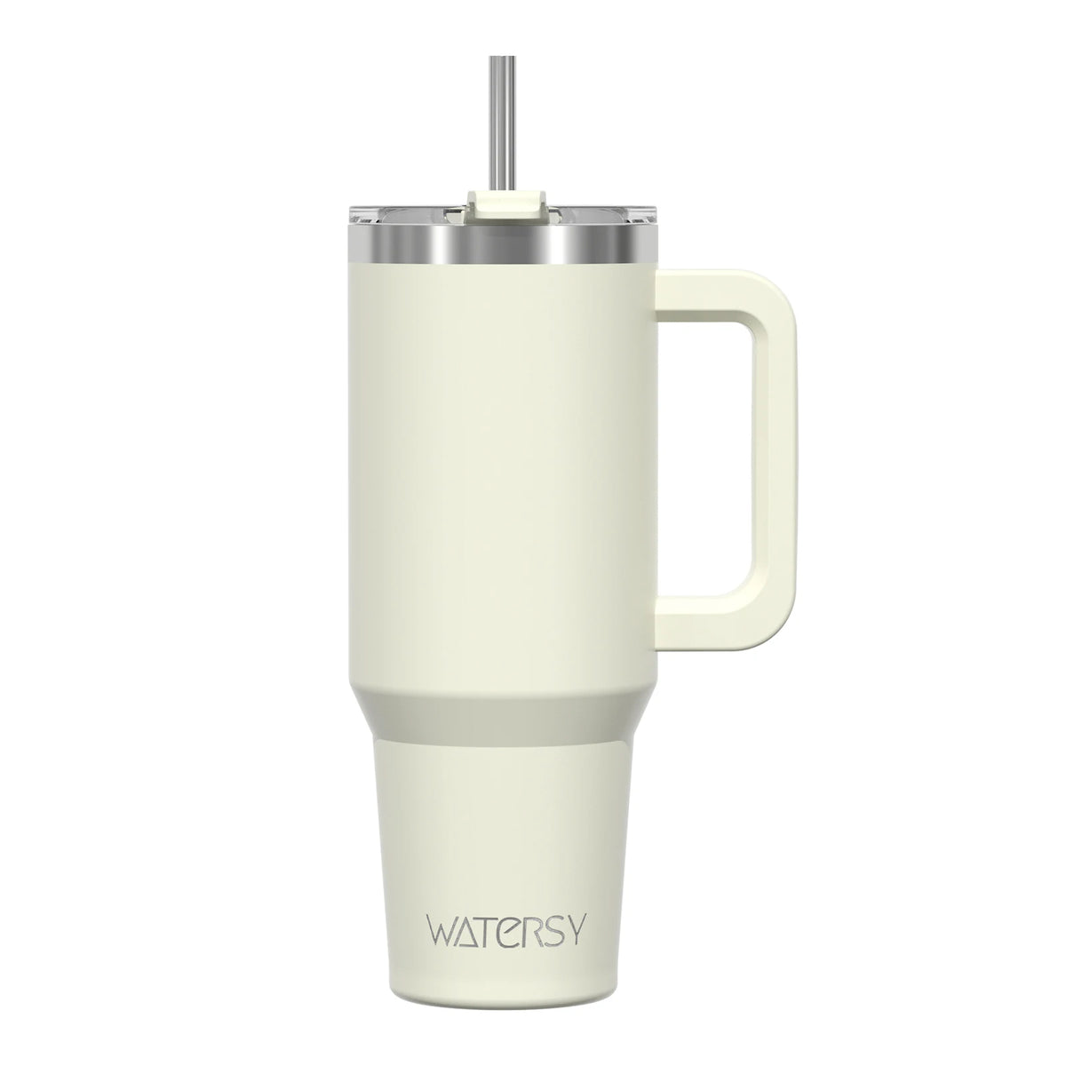 WATERSY 20/30/40oz Tumbler with Handle & Straw, Large Capacity Stainless Steel Thermal Cup, Vacuum Insulated Mug for Car, Travel