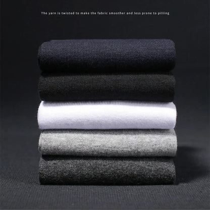10 Pairs/Lot New Men's Cotton Socks New Styles Black Business Men Socks Soft Breathable Autumn Spring for Male White