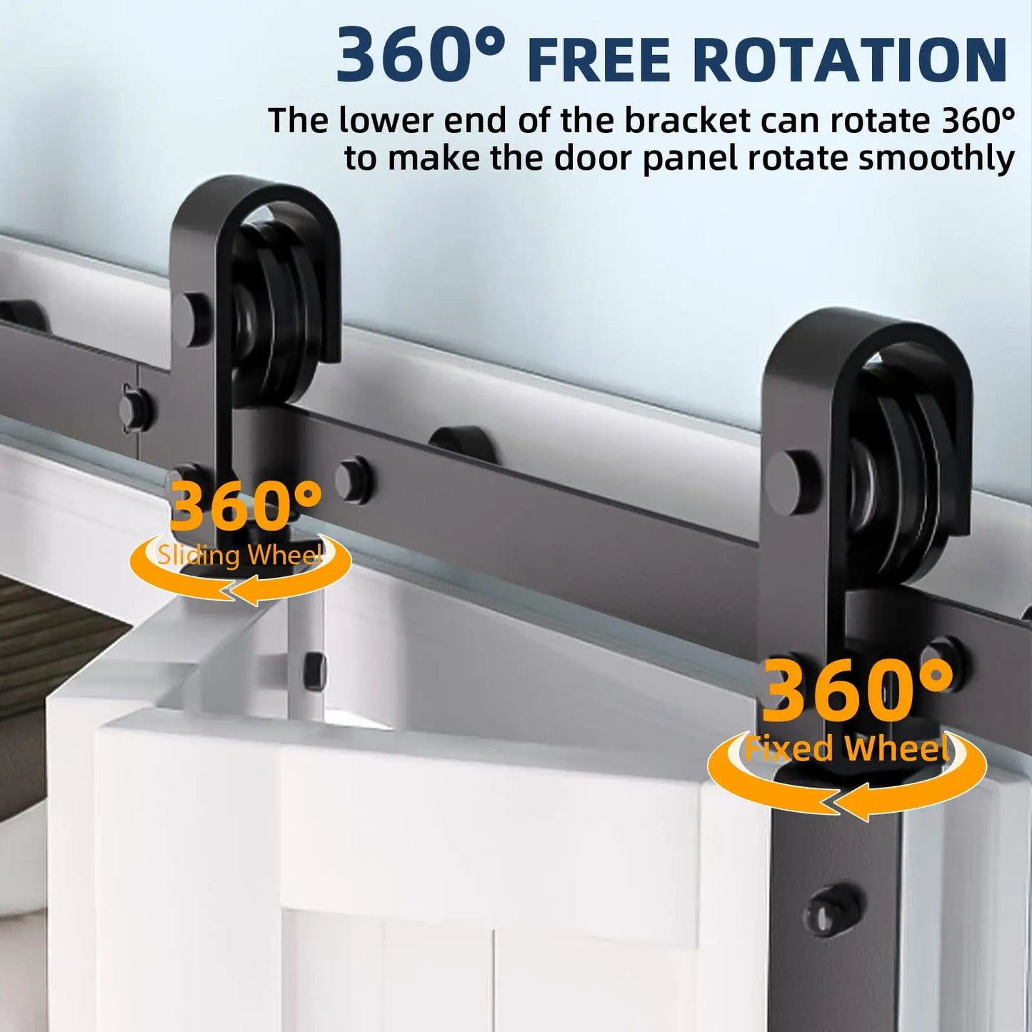 Heavy Duty Bi-Folding Sliding Barn Door Hardware Kit Quiet Side-Mounted Roller – 2/4 Bifold Doors For Closet Laundry Bedroom