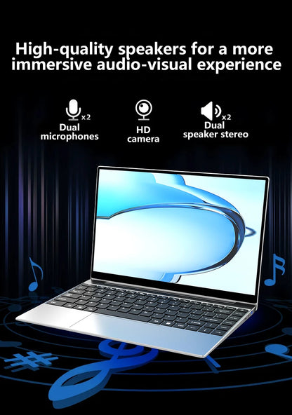 LENO Ultra Slim 14.1" Laptop  Intel Core i7 8650U 32GB 2TB Windows 11 Pro Gaming Computer PC Gamer office Notebook 1920*1080 HD