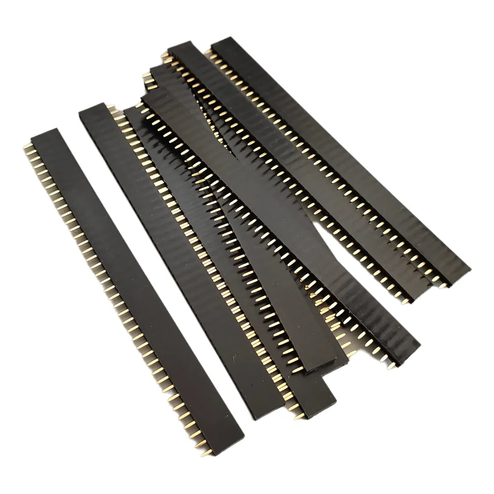 10/80Pcs Pitch 2.54mm 40 Pin Stright Female Single Row Pin Header 1X40P Strip PCB Connector