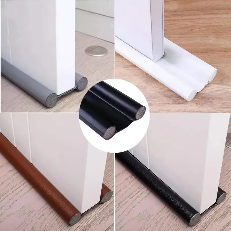 Windproof Seal Strip Draught Excluder Stopper Door Bottom Guard Double Protector Doorstop Dust-proof Blocker Sealer Soundproof