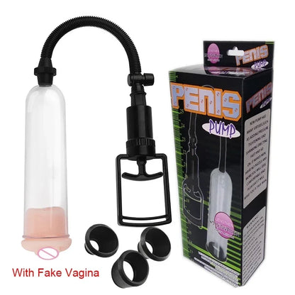 Male Penis Pump Dick Stimulate Extender Masturbator For Man Vacuum Pump Manual Penis Enlarger Big Dick Lasting Trainer Sex Toy