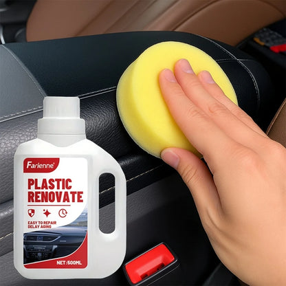 500ml Car Plastic Polishing Paste - Multi-Surface Polish for Leather, Plastic, Vinyl, Fabric - Fast-Drying, No Residue, for Car