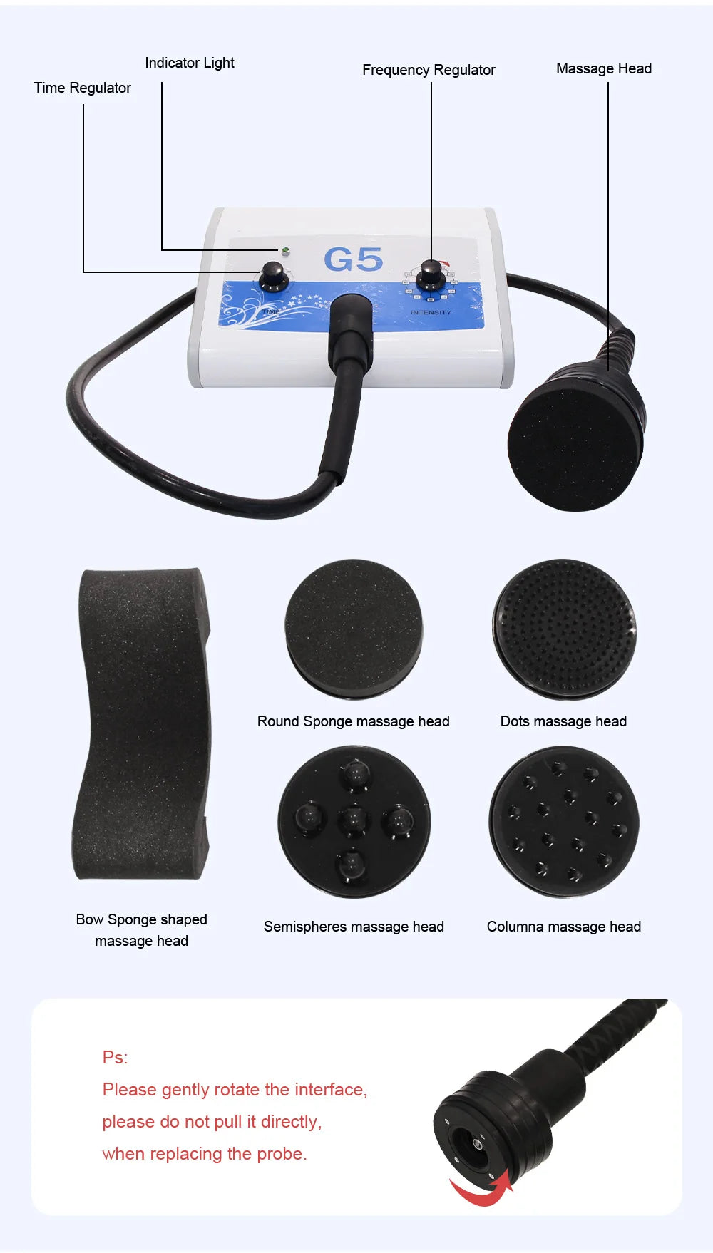 G5 Vibrating Body Slimming Machine High Frequency Cellulite Reduce Shaping Massager Weight Loss Massager Beauty Device