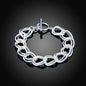 Fine Noble 925 Sterling Silver Solid Chain Bracelet For Women Men Charm Party Gift Wedding party Fashion Jewelry