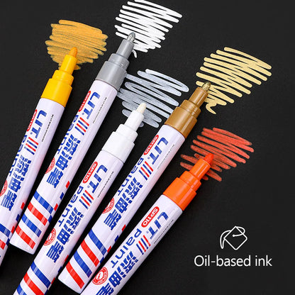 Waterproof Car Scratch Repair Pen Auto Wheel Tire Oily Painting Mark Pen Touch Up Paint Fill Remover Vehicle Tyre Paint Marker