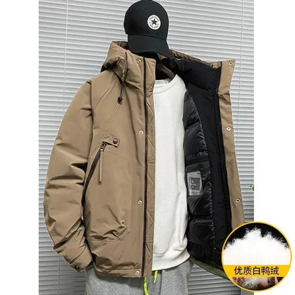 Men's Jacket Winter Windproof Warm Down Jacket Outdoor Sports Mountain Overcoat Hooded Snowboarding Parka Snow Coat Canada Tops