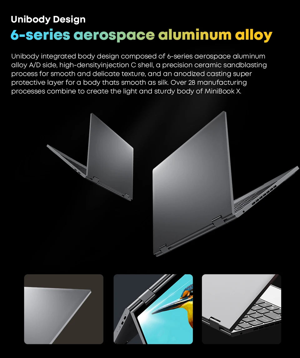 CHUWI MiniBook X N150 Laptop 10.51 Inch 16GB /12GB RAM 512GB SSD 2-in-1 Yoga Mode Intel Windows 11 Notebook 360° Flipable WiFi 6