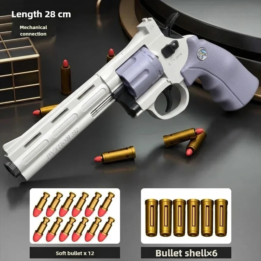 Automatic Continuous Soft Dart Blaster Toy Magnum ZP5 357 with Multiple Safe Darts Outdoor Action Play Set for Kids and Adults