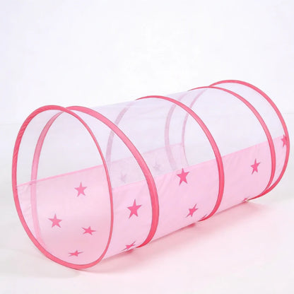 IMBABY Star Printed Play Tent for Toddler with Baby Ball Pit and Play Tunnel Children Indoor Outdoor Playhouse for Birthday Gift