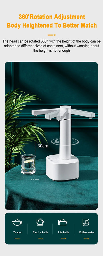 Electric gallon pump desktop water dispenser, rechargeable water bottle pump, automatic water dispenser