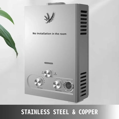 SIHAO 6L/8L/10L/12L/16L/18L LPG Water Heater, On-Demand Instant Hot Water System for Propane & Butane Gas, Tankless Home Use Boiler