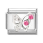 New Shiny Zircon Heart Butterfly Flower Star Bow Italian Charm Links Fit 9MM Stainless Steel Bracelet Girls' DIY Making Gift