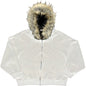Fluffy Hat Hoodie Solid Color Casual Long Sleeve Hoodie Retro Coat Street Trend Y2K