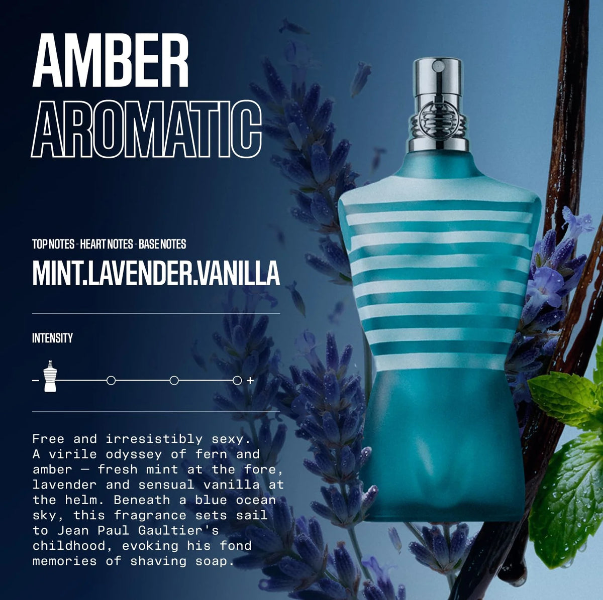 Jean Paul Gaultier Le Male 125ml Eau de Toilette - Long Lasting Amber Aromatic Cologne for Men with Fresh Mint, Lavender & Sensual Vanilla - Luxury Men's Cologne Spray Luxury Elixir Parfum Long lasting fragrance is very suita