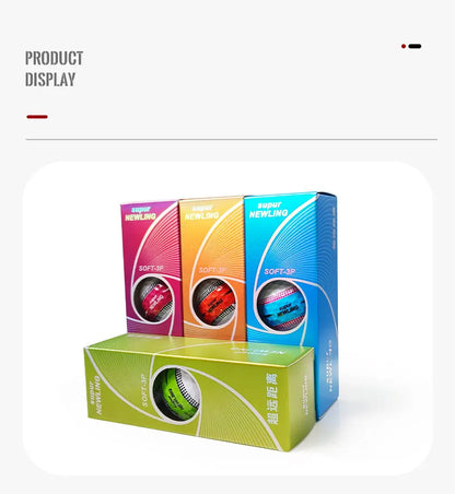 3pcs/box Supur NEWNING Golf Games Ball Super Long Distance Three Layer Ball for Professional Competition Game Ball Golfers Gift