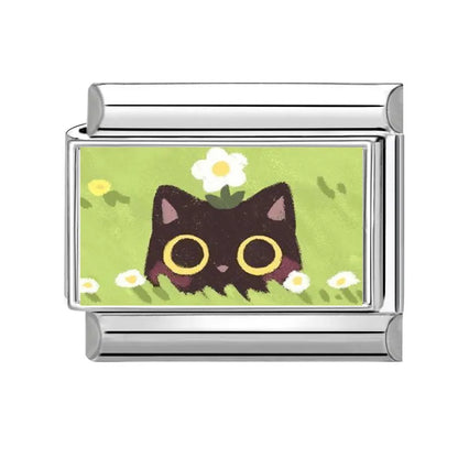 Y2K Cute Funny Sofa Cats Dogs Italian Charm Fit 9mm Stainless Steel Women DIY Bracelet Drop Shipping Fashion Jewelry Wholesale