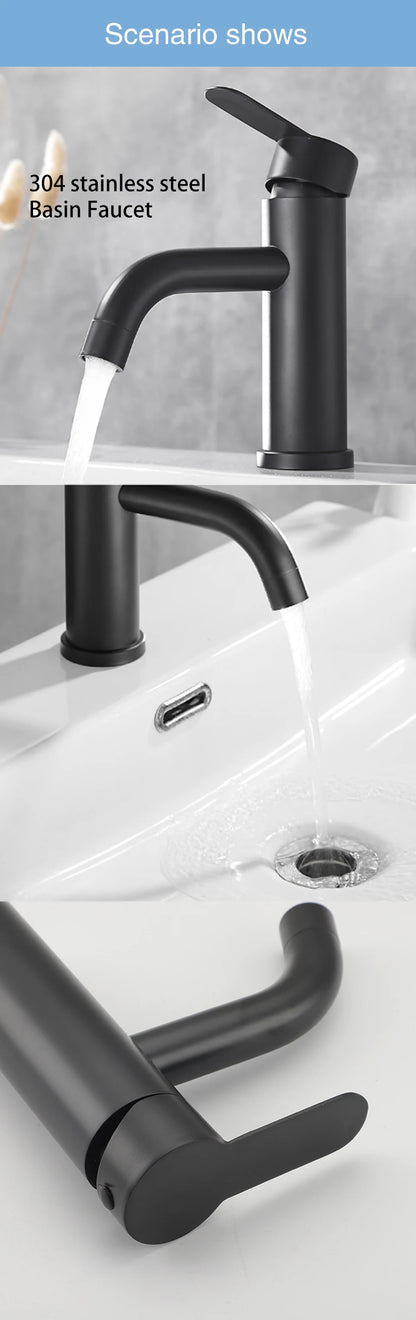 ULA G1/2 Basin Faucet Waterfall Bathroom Sink Faucet Hot Cold Water Mixer Tap Deck Mounted Bathroom Tap Crane Washbasin Tap
