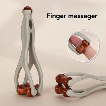 Finger Massager,Hand Massager,Suitable for Carpal Tunnel Syndrome.Hardwood Massage Roller Tool for Hand Discomfort,Stress Relief