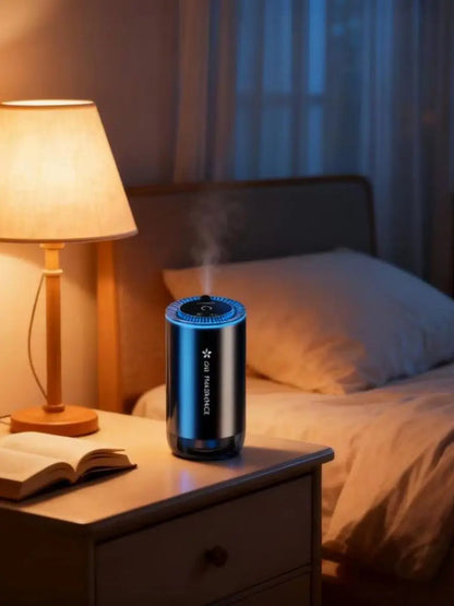 Auto smart fragrance machine, automatic spray function, aluminum alloy, starry sky atmosphere light, suitable for car and home