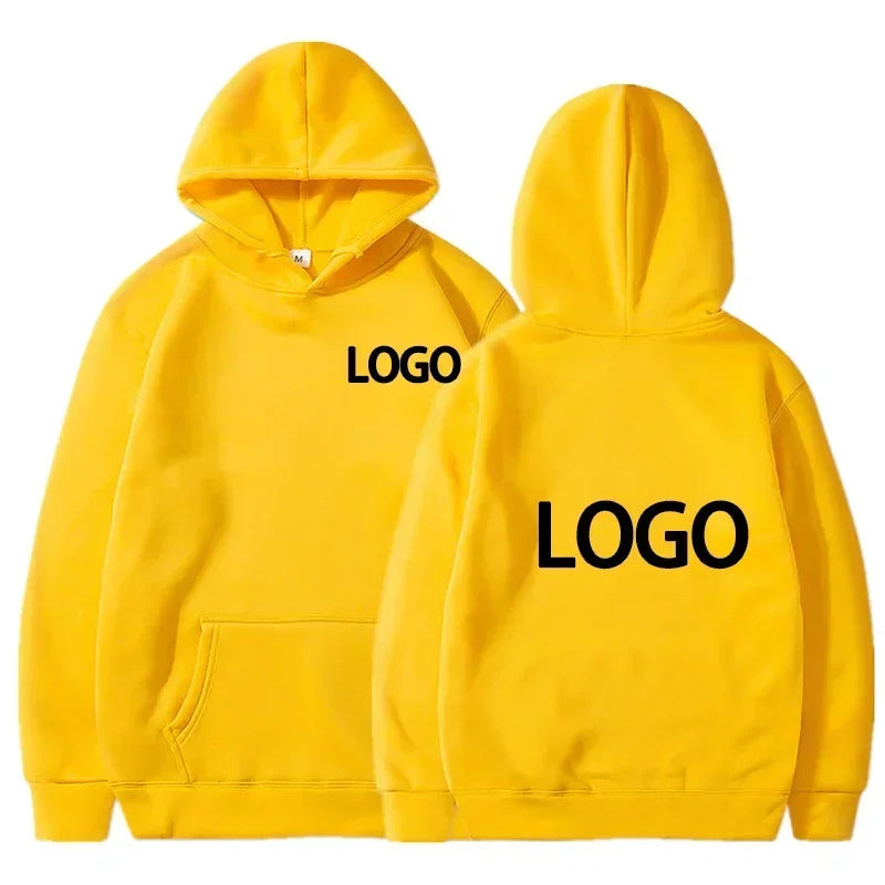 Men's and Women's Hooded Pullover, Customized Team Loose Casual Clothing, Fashionable and Personalized 100% Polyester,