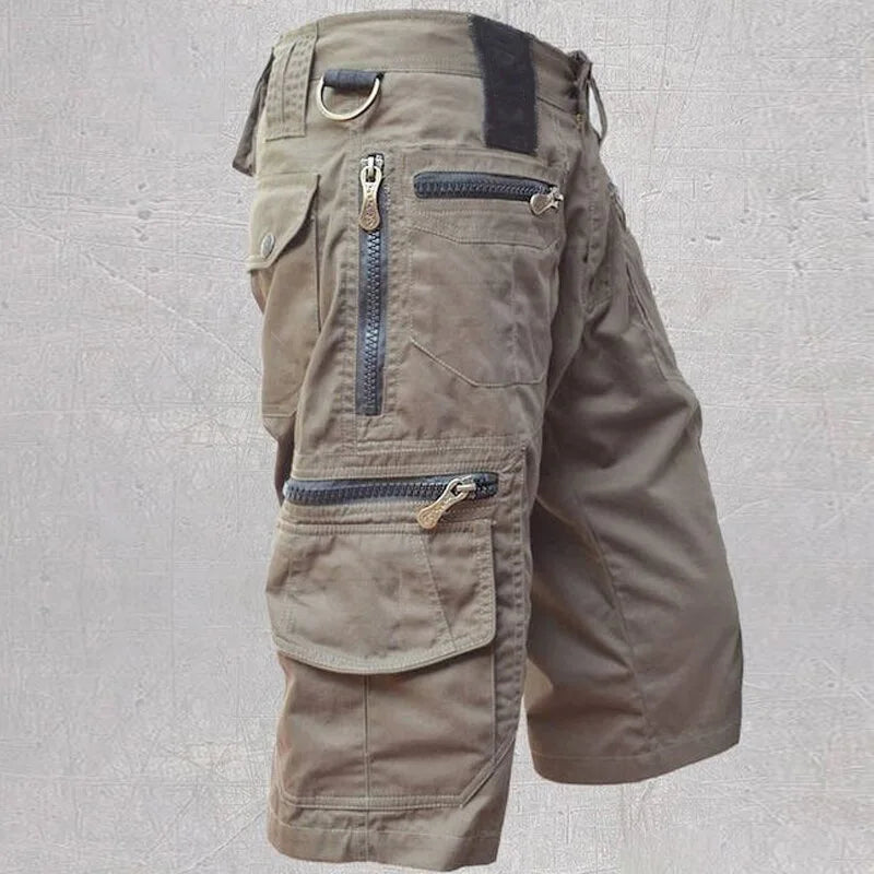 Men's Cotton Casual Cargo Shorts Summer New Loose Straight Oversized Workwear Shorts Multi Pockets Outdoor Short