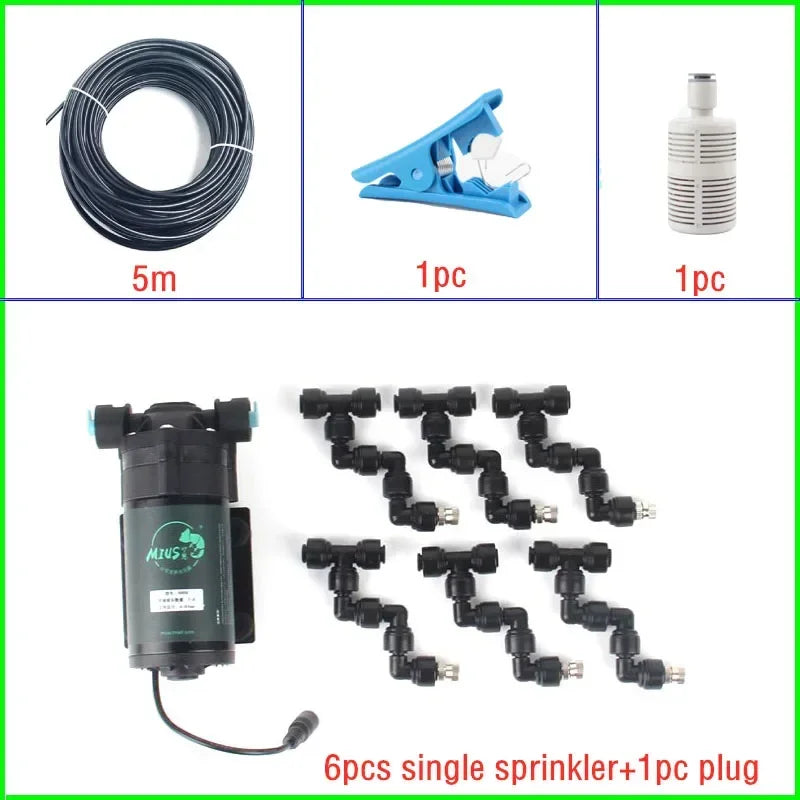 Reptile Fogger Silent Pump Misting Spray System Kit Rainforest Nebulizer Garden Irrigation Tools Terrarium Spraying Device