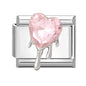 Y2K Butterfly Bow Knot Heart Star Moon Zircon Daisy Cross Italian Charm Links Fit 9mm Stainless Steel Bracelet DIY Making Gifts