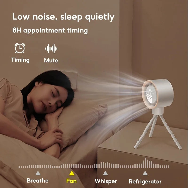 Eary Portable Desk Octopus Fan With 4000mAh Battery 100 Speeds Wind Digital Display Stroller Fan Personal Summer Air Cooling Fan