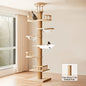 1PC Floor-to-Ceiling Sisal Cat Tree, Multi-Level Design with Hammock, Space Capsule & Observation Perch, Indoor Cat Toy