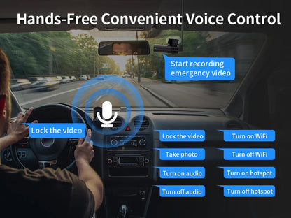 2K Dash Camera For Car DVR Dash Cam In The Car KAWA D5 Video Recorder Emergency Voice Control WiFi APP Monitor WDR Dashcam