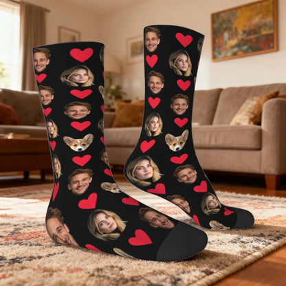 Customized socks for men and women Face-themed funny expression socks Personalized photo-customized socks Birthday gifts