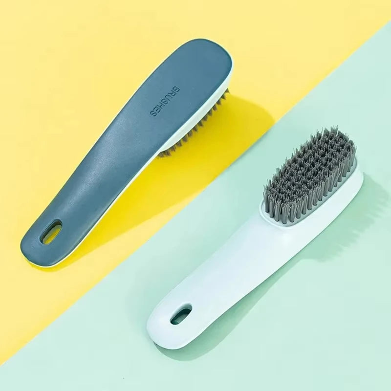 Home-use Long-handled Shoe Brush Multi-functional Cleaning Brush Laundry Bathrooms Hard Floors Plastic Handle Shoes Brush