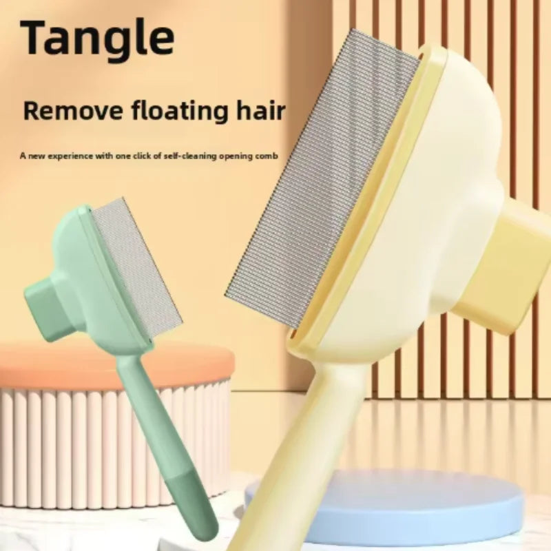 Self-Cleaning One-Button Dog Comb Pet Hair Remover Cat Brush Massage Grooming Combs for Dogs And Pets