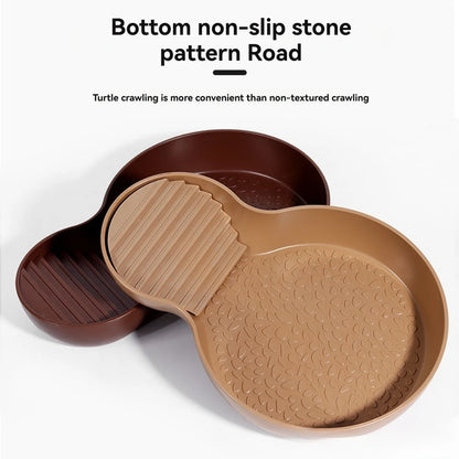 Turtle Bathing Pool Feeding Dish Durable Reptile Water Bowl for Box Turtles Frogs and Pets Easy to Clean Habitat Accessory