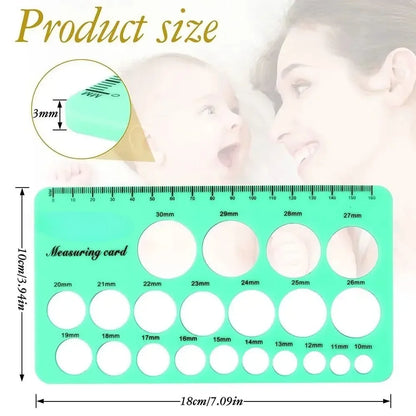Breast Pump Nipple Silicone Ruler Nipple Diameter Breast Pump Flange Circle Sizing Ruler Nipple Measuring for New Mums Women