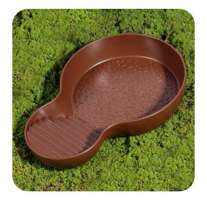 Turtle Bathing Pool Feeding Dish Durable Reptile Water Bowl for Box Turtles Frogs and Pets Easy to Clean Habitat Accessory