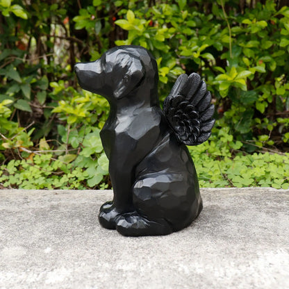 Hot-selling Standing Cat and Dog Urn Amazon Explosion Black Angel Pet Commemorative Urn Sealed Pet Ashes Urn Storage Box