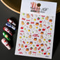 Winter Christmas Atmosphere Nail Stickers Snowman Snowflake Wapiti Self-adhesive High Quality Cute Nail Stickers Nail Art Deco
