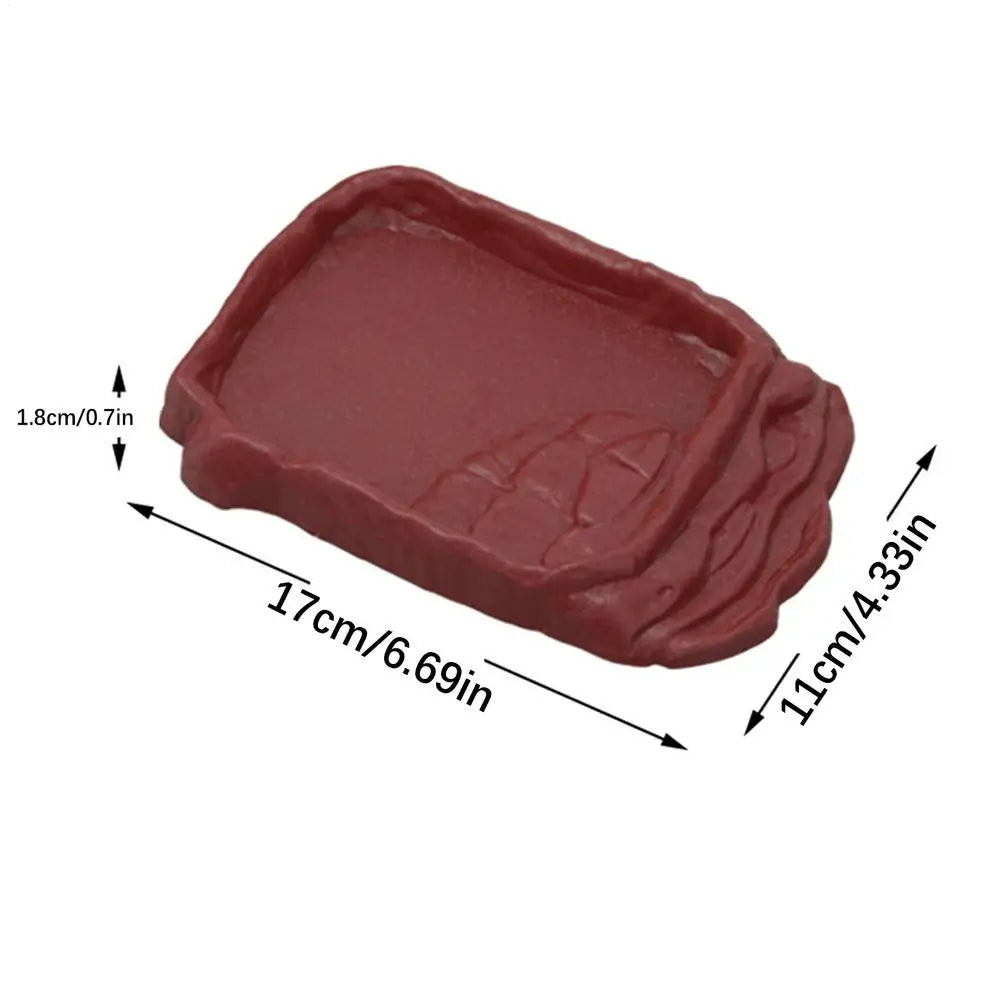 Tortoise Bathtub Water Dish Anti-Slip Ladders Reptile Bowl Reptile Bathing Pool Aquarium Ornament Tortoise Habitat Accessories