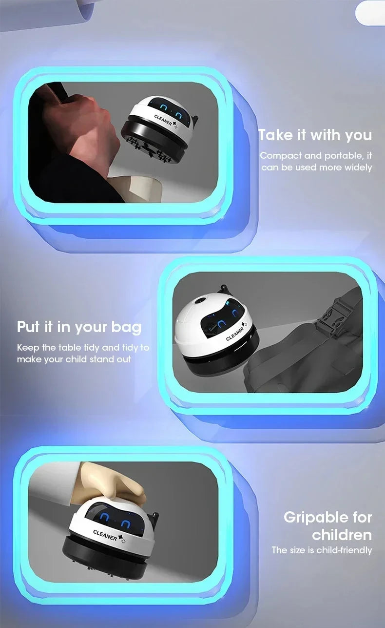 HOMEFISH Vacuum cleaner Desktop Mini rechargeable cleaner Rubber shavings keyboard cleaner Portable automatic dust extractor