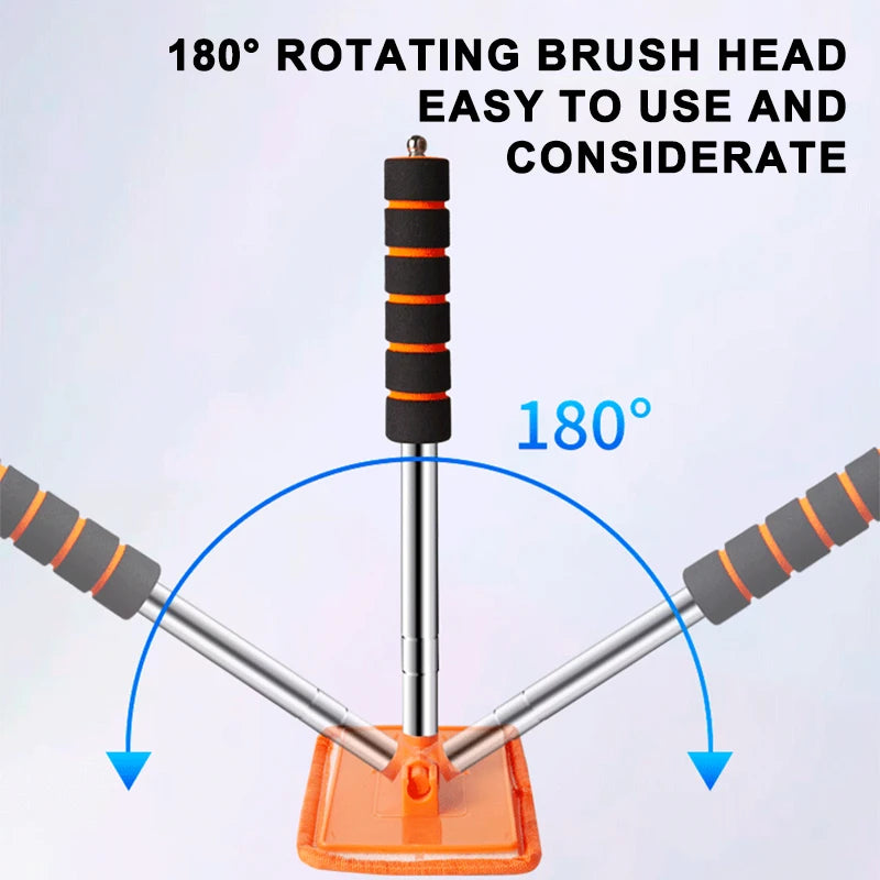 SEAMETAL Car Windshield Glass Cleaner Microfiber Car Window Cleaning Brush Extendable Handle Interior Exterior Car Wash Tools