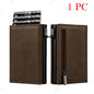 Rfid Wallet Credit Card Holder Luxury Business ID Holder Card Slim Pop Up Metal Minimalist Purse Smart Money Bags with Zipper