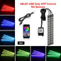 Neon 36 48 72 LED Car Interior Ambient Foot Light Kit Backlight Remote App Music Control Auto RGB Atmosphere Decorative Lamp