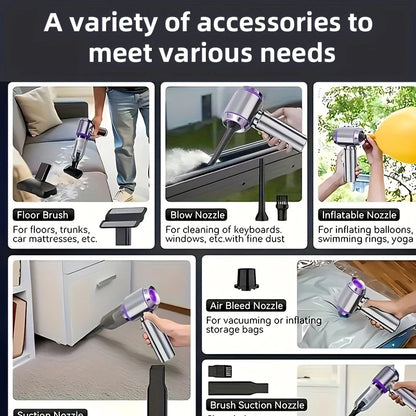 New Car Vacuum Cleaner 985000PA Strong Suction Powerful Wireless Portable Car Cleaner for Home Appliance Air Blower
