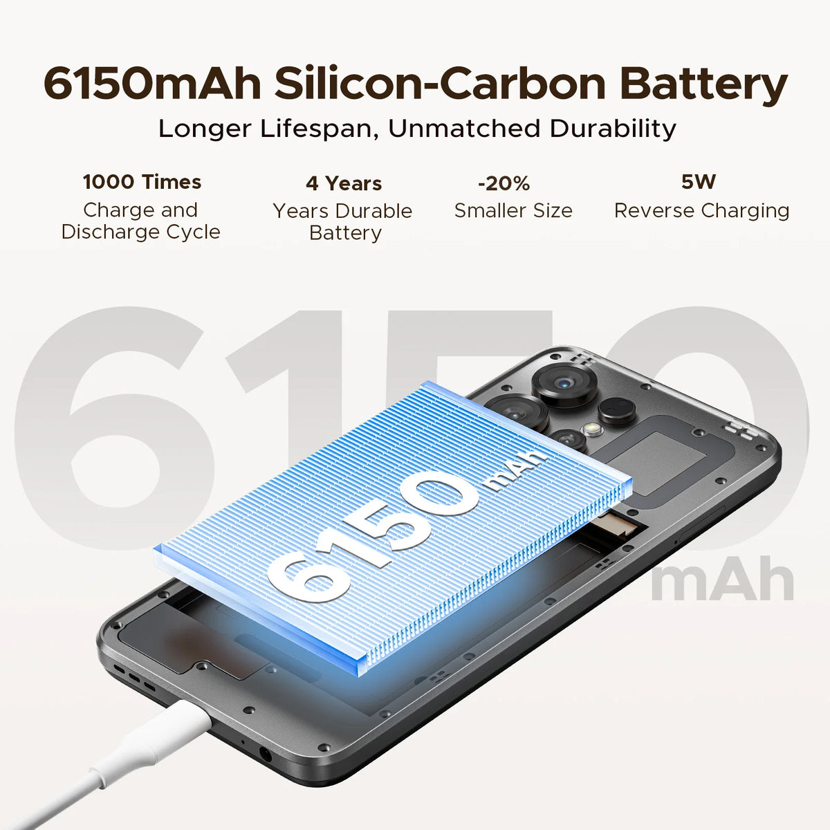 Global Version DOOGEE Note56 X Android Smartphone 16 "battery 6150 mAh 24 Go RAM (3 + 21) 64 Go ROM Phone mobile