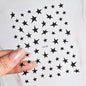 3D Bronzing Laser Silver Irregular Star Nail Decals Metallic Effect Silver Pentagram Nail Decals Adhesive Nail Art Star Stickers